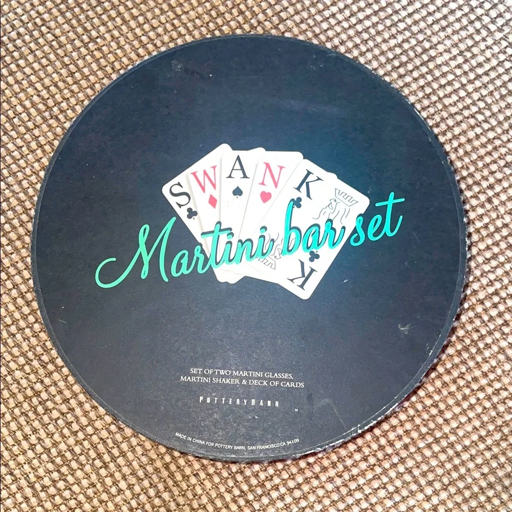 Pottery Barn Swank Martini Bar Set New Vintage